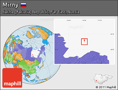 Political Location Map of Mirny, highlighted parent region