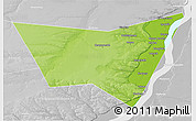 Physical 3D Map of Yakutsk, lighten, desaturated