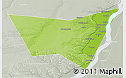 Physical 3D Map of Yakutsk, lighten, semi-desaturated