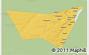 Savanna Style 3D Map of Yakutsk, single color outside