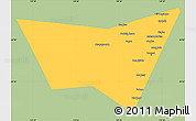 Savanna Style Simple Map of Yakutsk, single color outside