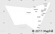 Silver Style Simple Map of Yakutsk, single color outside