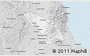 Silver Style 3D Map of Yuzhno-Sakhalinsk