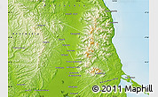 Physical Map of Yuzhno-Sakhalinsk