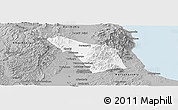 Gray Panoramic Map of Yuzhno-Sakhalinsk