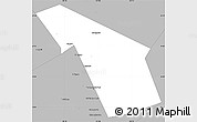 Gray Simple Map of Yuzhno-Sakhalinsk