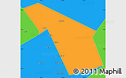 Political Simple Map of Yuzhno-Sakhalinsk