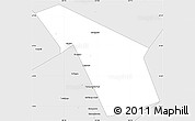 Silver Style Simple Map of Yuzhno-Sakhalinsk