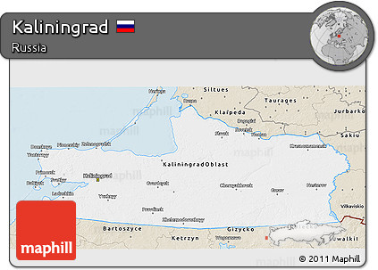 Classic Style 3D Map of Kaliningrad