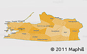Political 3D Map of Kaliningrad, cropped outside