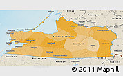 Political 3D Map of Kaliningrad, shaded relief outside