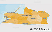 Political 3D Map of Kaliningrad, single color outside