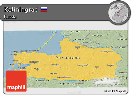 Savanna Style 3D Map of Kaliningrad