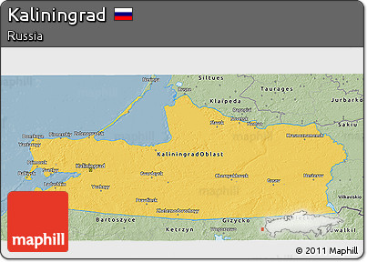 Savanna Style 3D Map of Kaliningrad