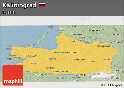 Savanna Style 3D Map of Kaliningrad