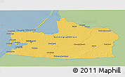 Savanna Style 3D Map of Kaliningrad, single color outside