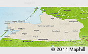 Shaded Relief 3D Map of Kaliningrad, physical outside
