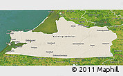 Shaded Relief 3D Map of Kaliningrad, satellite outside