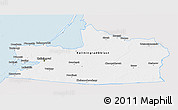 Silver Style 3D Map of Kaliningrad, single color outside