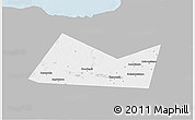 Gray 3D Map of Gvardeyskiy, single color outside