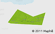 Physical 3D Map of Gvardeyskiy, single color outside