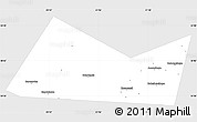 Silver Style Simple Map of Gvardeyskiy, single color outside