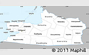 Gray Simple Map of Kaliningrad Oblast, single color outside