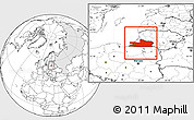 Blank Location Map of Kaliningrad, highlighted country
