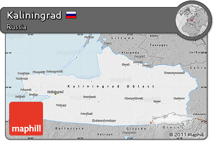 Gray Map of Kaliningrad