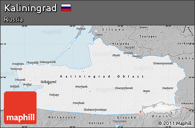 Gray Map of Kaliningrad