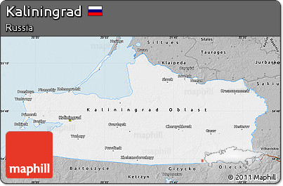 Gray Map of Kaliningrad