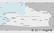 Gray Map of Kaliningrad, single color outside
