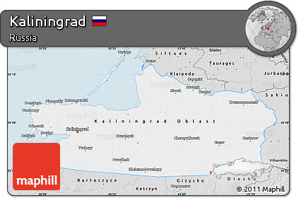Silver Style Map of Kaliningrad
