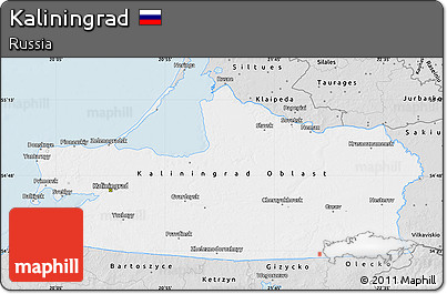 Silver Style Map of Kaliningrad