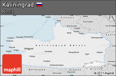 Silver Style Map of Kaliningrad