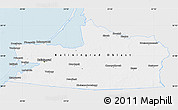Silver Style Map of Kaliningrad, single color outside