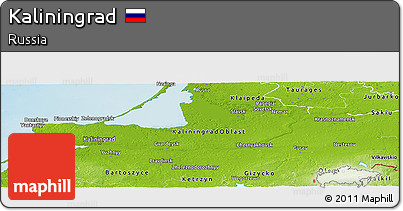 Physical Panoramic Map of Kaliningrad