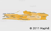 Political Panoramic Map of Kaliningrad, cropped outside