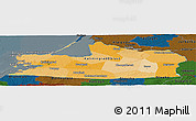 Political Panoramic Map of Kaliningrad, darken