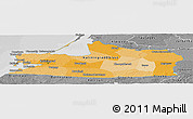 Political Panoramic Map of Kaliningrad, desaturated
