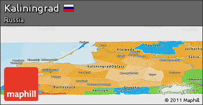 Political Panoramic Map of Kaliningrad