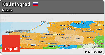 Political Panoramic Map of Kaliningrad