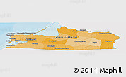 Political Panoramic Map of Kaliningrad, single color outside