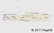 Shaded Relief Panoramic Map of Kaliningrad, cropped outside