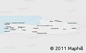 Silver Style Panoramic Map of Kaliningrad, single color outside