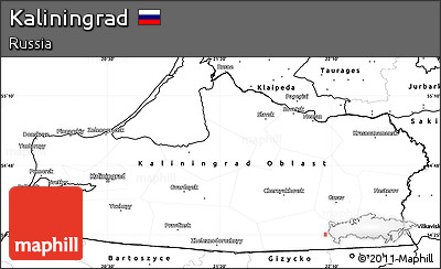 Blank Simple Map of Kaliningrad