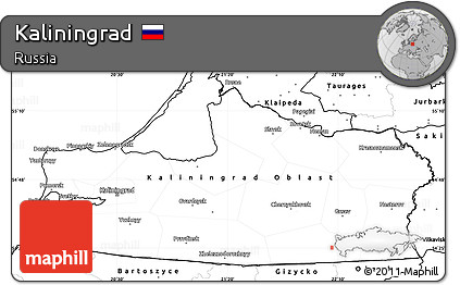 Blank Simple Map of Kaliningrad