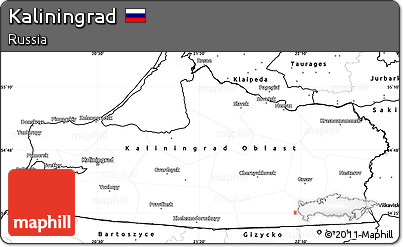 Blank Simple Map of Kaliningrad