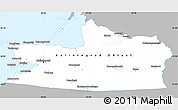 Gray Simple Map of Kaliningrad, single color outside