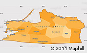 Political Simple Map of Kaliningrad, cropped outside
